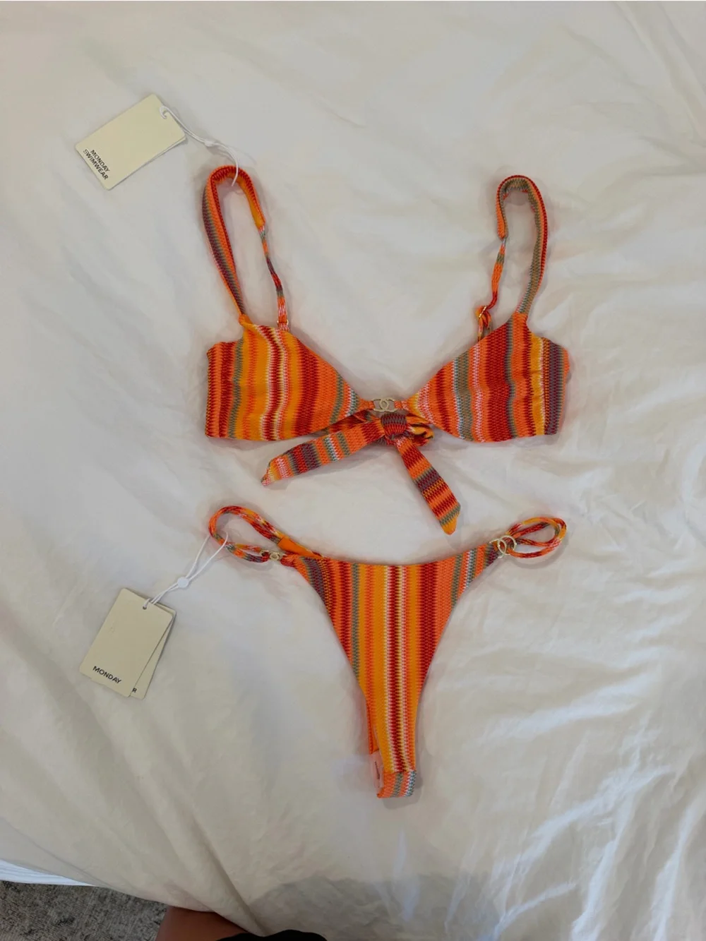 Monday Swimwear petite ermitage bikini New with tags Medium top & Small bottom